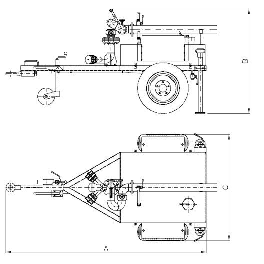 UNITE TRACTABLE DE MOUSSE 200L AVEC LANCE MONITOR 2000L/MIN
