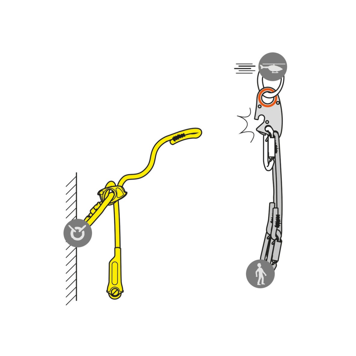 INTERFACE D'HELITREUILLAGE LEZARD PETZL