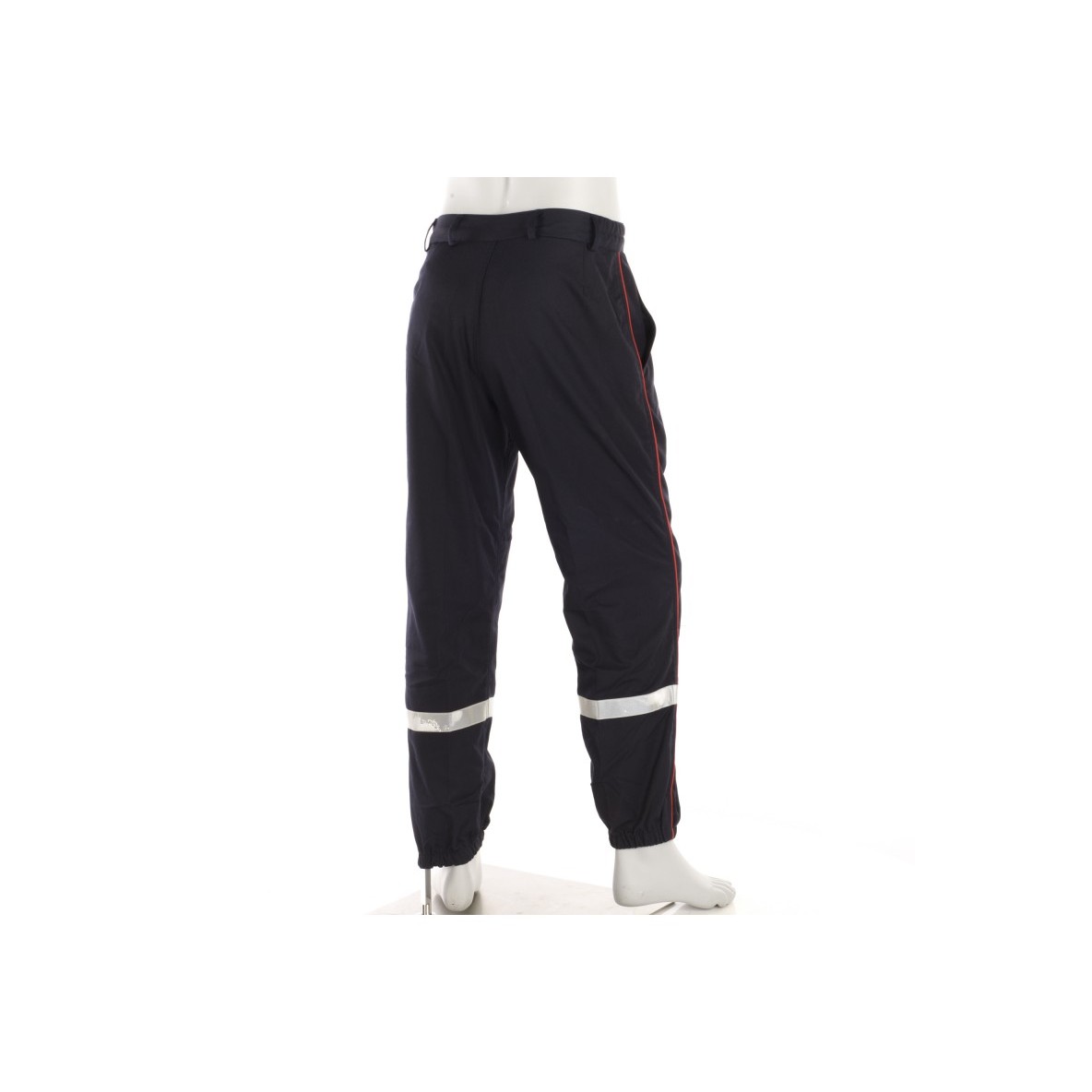 PANTALON SPF1 ARAMIDE/VISCOSE MARINE AVEC PASSEPOIL ROUGE
