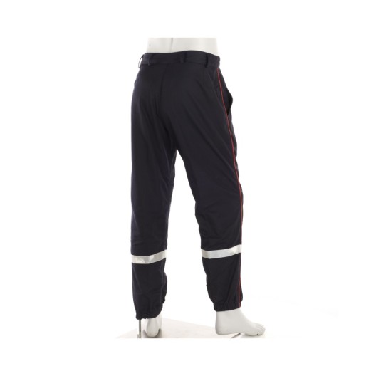 PANTALON SPF1 ARAMIDE/VISCOSE MARINE AVEC PASSEPOIL ROUGE
