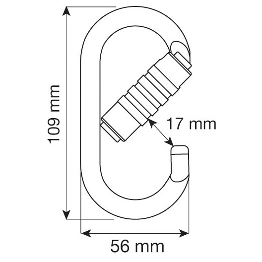 MOUSQUETON CAMP OVAL PRO 3 LOCK