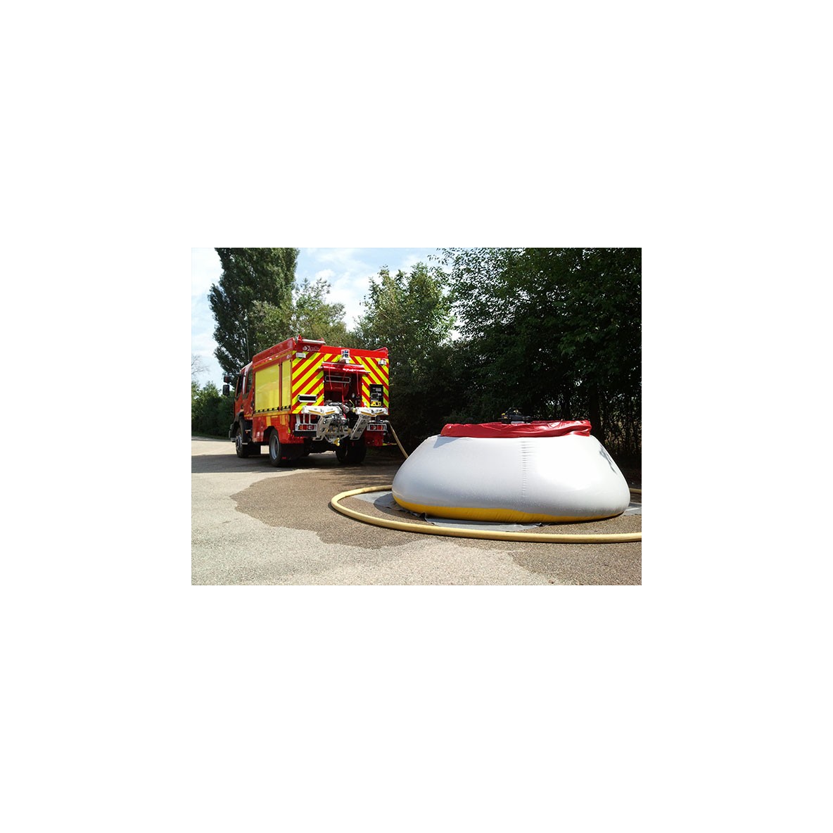 RESERVOIR SOUPLE OUVERT PVC 5000 LITRES AVEC RACCORD SYM65