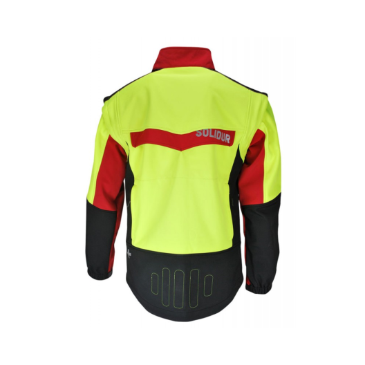 VESTE DE TRAVAIL SOFTSHELL ROUGE / JAUNE