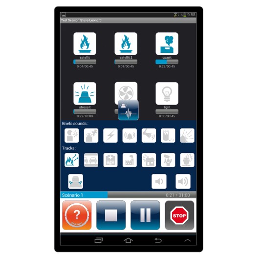 SIMULATEUR D'AMBIANCE SONORE ET VISUEL AVEC TABLETTE