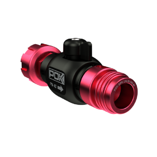 ROBINET / VANNE D'ARRET HP 40 BAR - GFR FEMELLE DN20 / GFR MALE DN20 ALU PN40