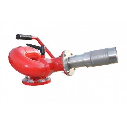 LANCE MONITOR 4" ACIER - BRIDE DN100MM - 6500 L/MIN MAX