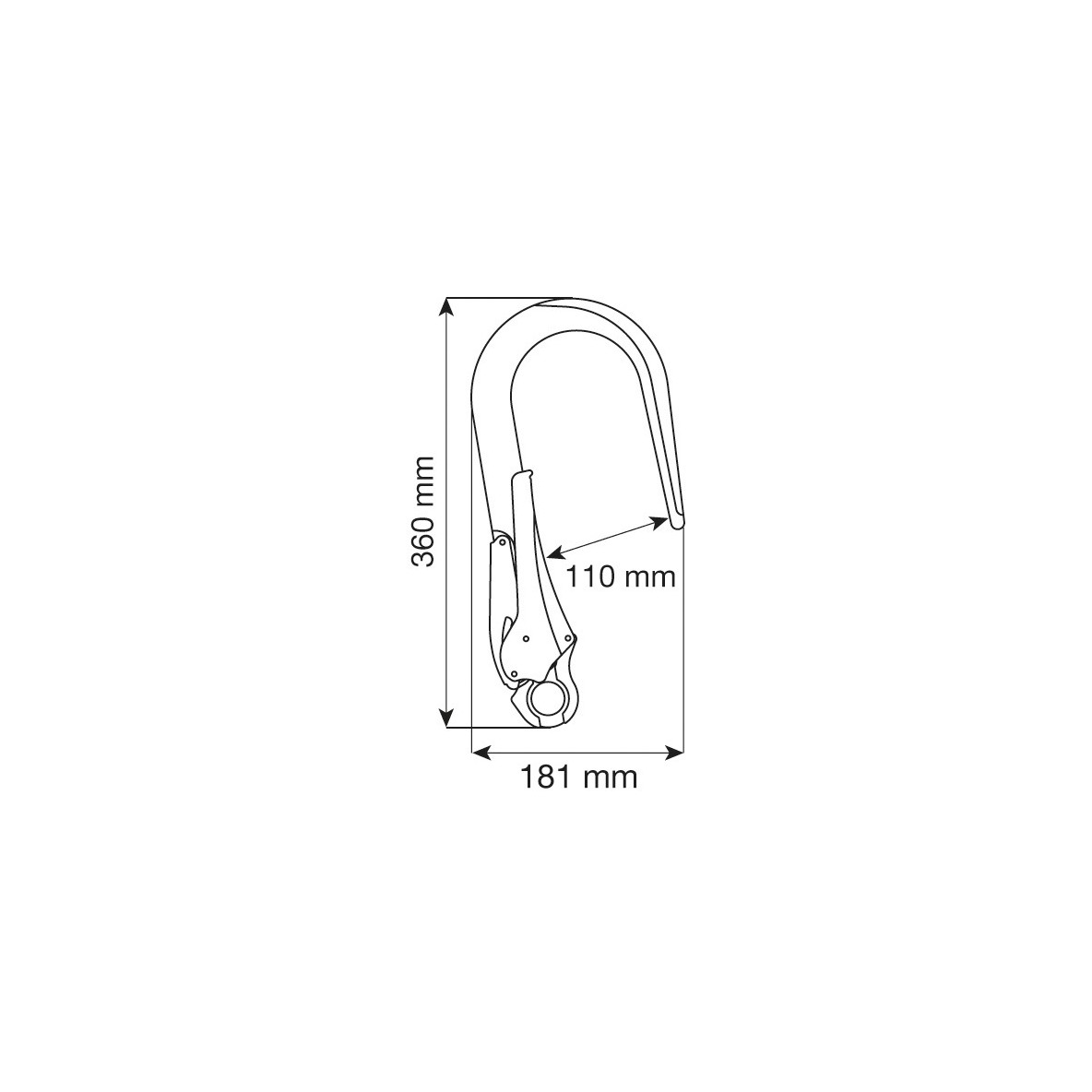 CONNECTEUR MGO ALUMINIUM HOOK 60/110