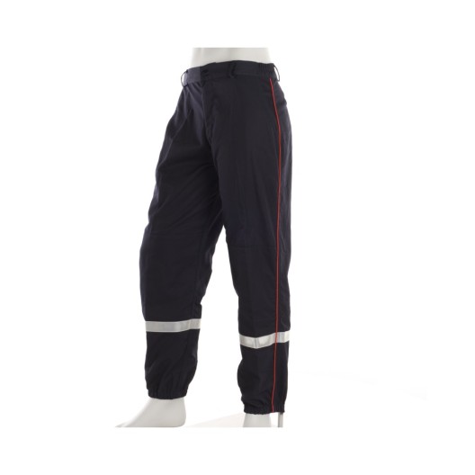 PANTALON SPF1 ARAMIDE/VISCOSE MARINE AVEC PASSEPOIL ROUGE