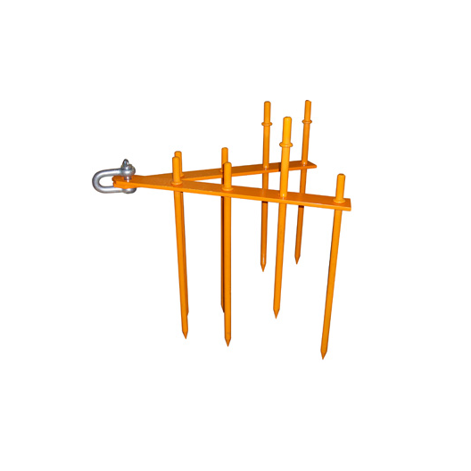 PLAQUES ANCRAGE / JEU DE 3 + PIEUX 800 + MANILLE