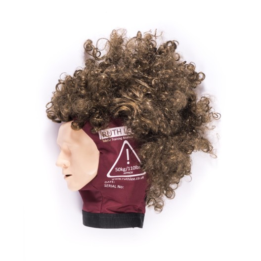MASQUE VISAGE AVEC PERRUQUE POUR MANNEQUIN DE FORMATION