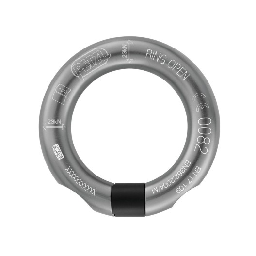 ANNEAU PETZL RING OPEN GRIS ANTHRACITE