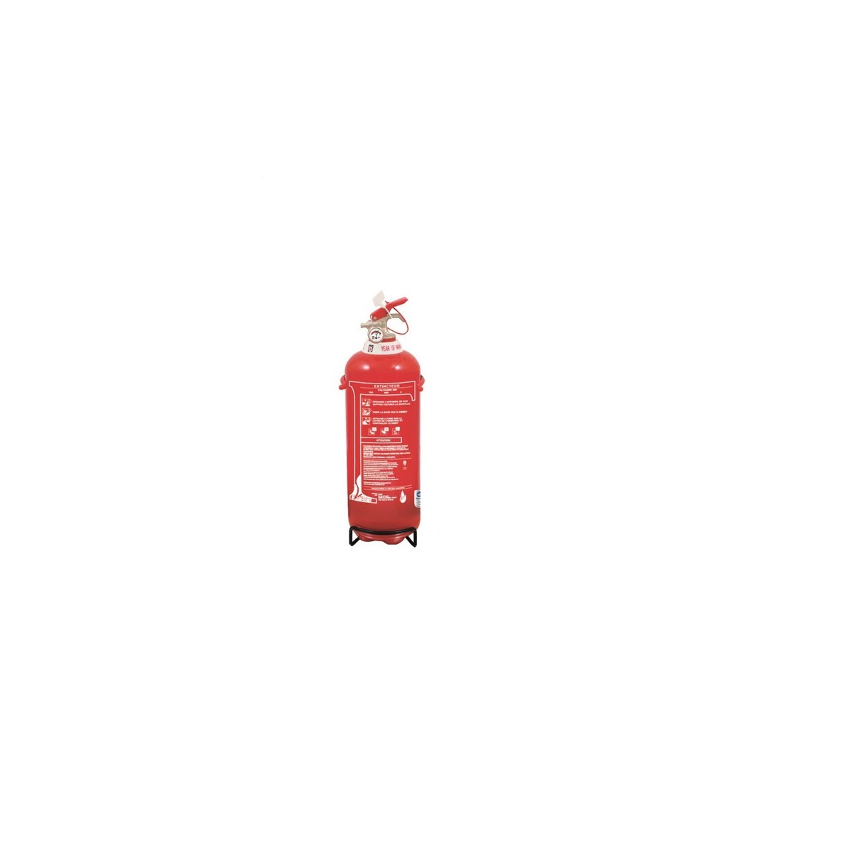 EXTINCTEUR POUDRE ABC 2 KG PRESSION PERMANENTE  13A 89BC CE NF EN 3-7