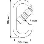 MOUSQUETON CAMP OVAL PRO 3 LOCK