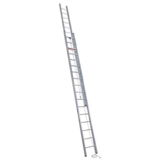 ECHELLE A COULISSE AD ALU 2 PLANS 4.6 X 8.20 M / 3 PERSONNES / CORDE LATERALE