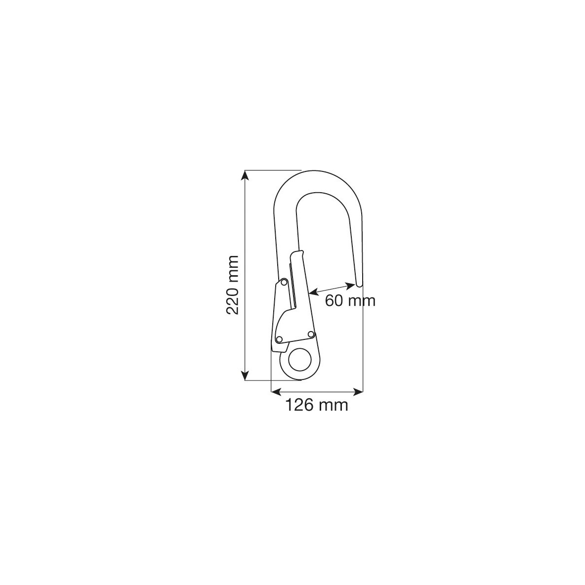 CONNECTEUR MGO ALUMINIUM HOOK 60/110