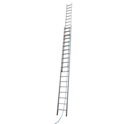 ECHELLE A COULISSE AD ALU 2 PLANS 3.33 X 5.60 M / 3 PERSONNES / CORDE LATERALE