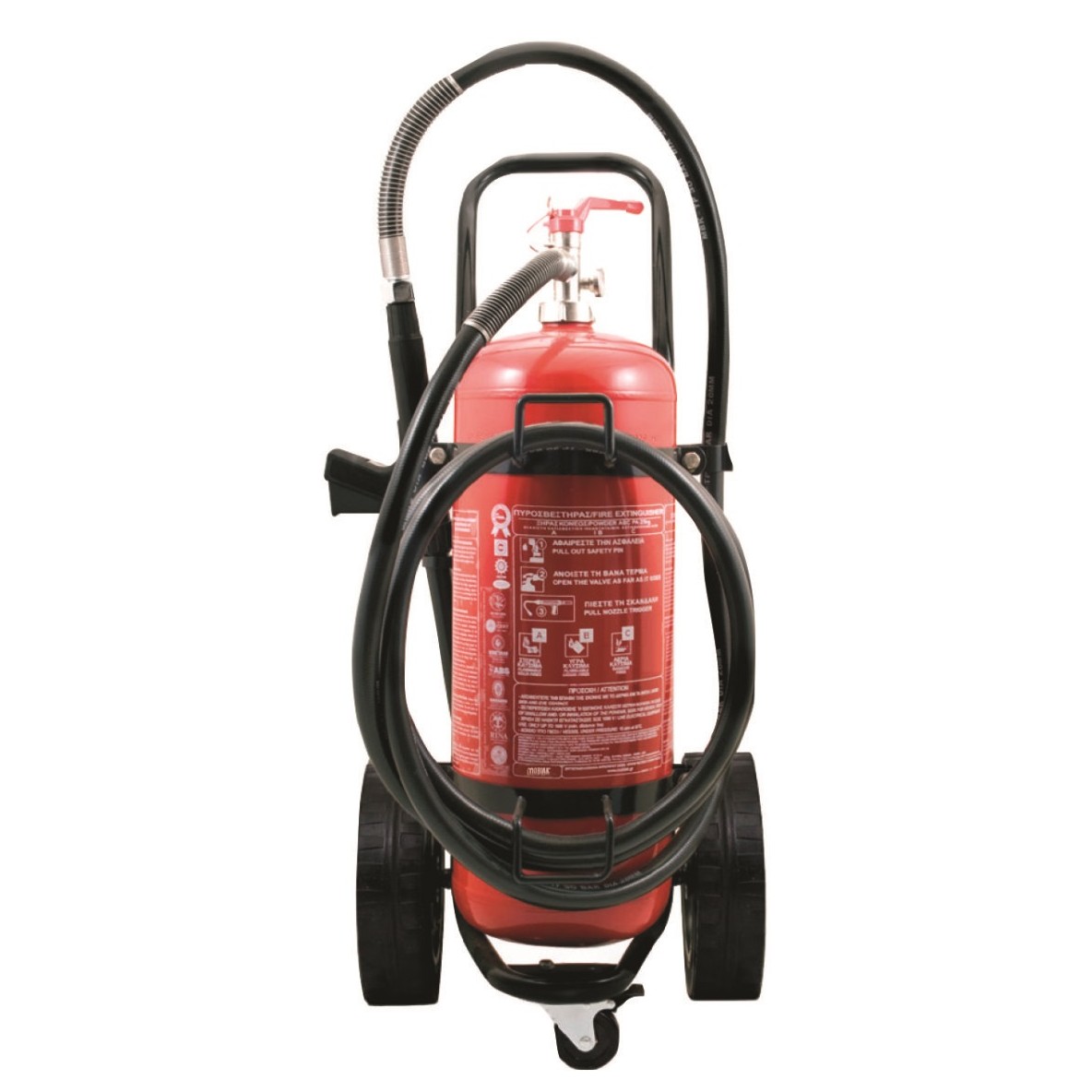 EXTINCTEUR MOBILE A POUDRE ABC 50 KG 40% NF / CE / EN PRESSION PERMANENTE