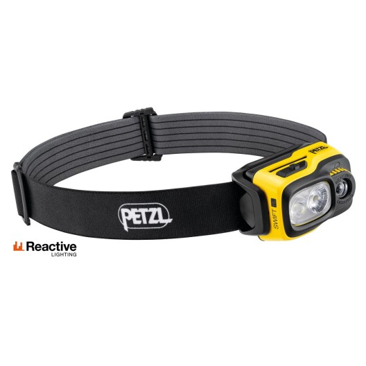 LAMPE FRONTALE PETZL SWIFT RL NOIR/JAUNE
