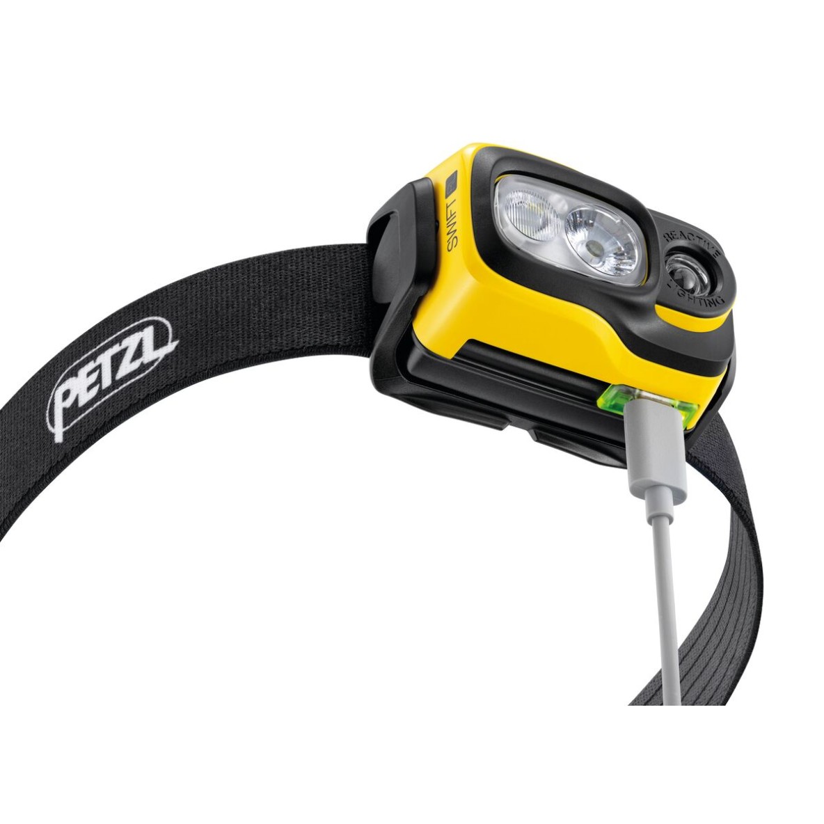LAMPE FRONTALE PETZL SWIFT RL NOIR/JAUNE