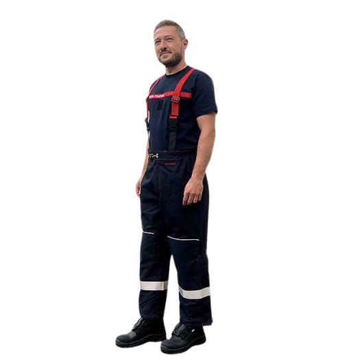 SURPANTALON D'INTERVENTION GAMMA NIV2 BLEU BANDES GRISES