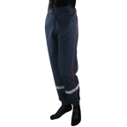 PANTALON SPF1 ARAMIDE/VISCOSE MARINE AVEC PASSEPOIL ROUGE