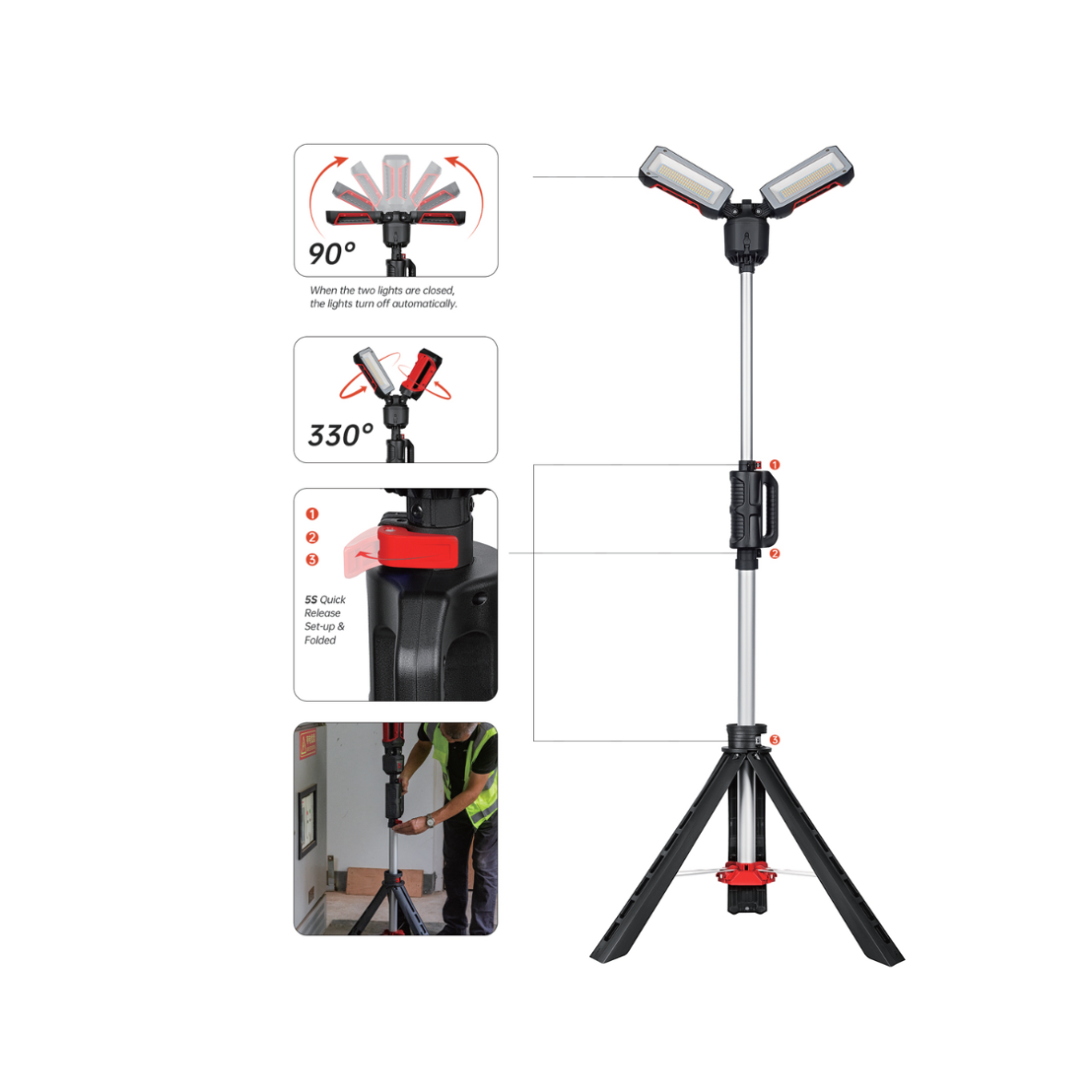 PROJECTEUR LED ACCULUX WL 6000 RECHARGEABLE
