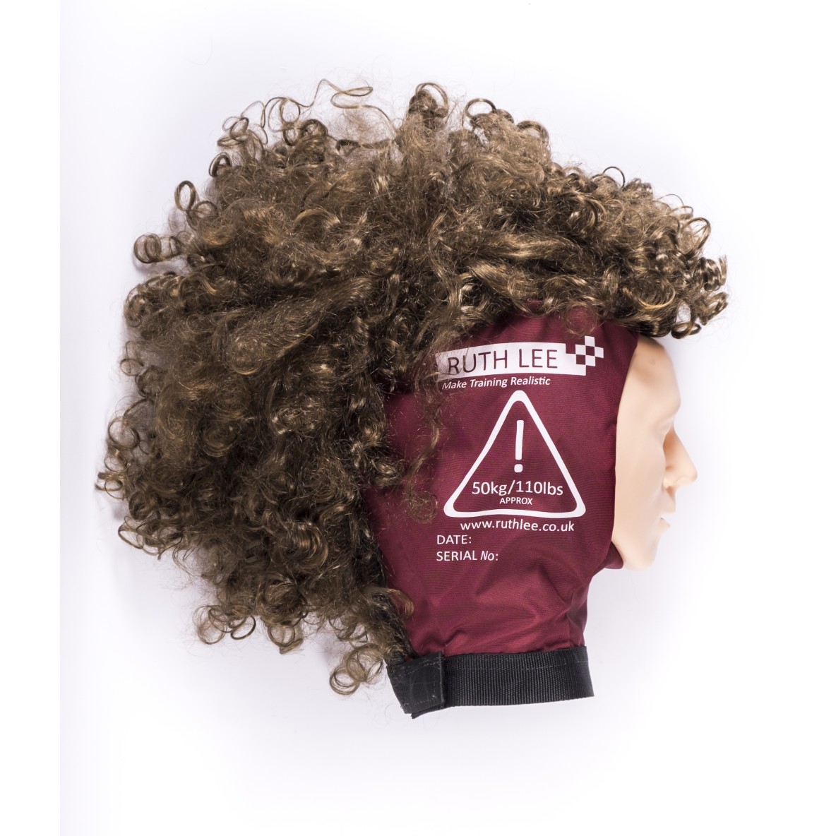 MASQUE VISAGE AVEC PERRUQUE POUR MANNEQUIN DE FORMATION