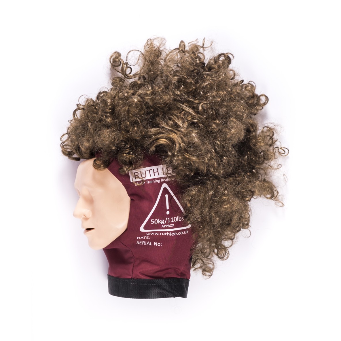 MASQUE VISAGE AVEC PERRUQUE POUR MANNEQUIN DE FORMATION