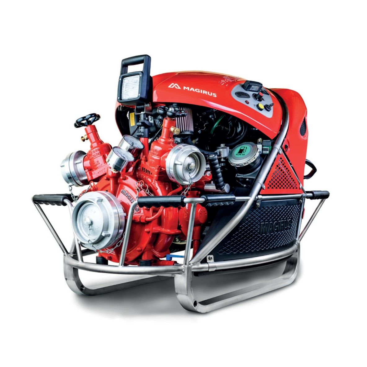 MOTOPOMPE INCENDIE ESSENCE FIRE1000 AVEC RACCORDS ET BOUCHONS