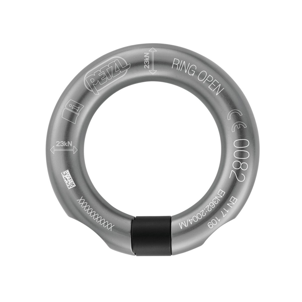 ANNEAU PETZL RING OPEN GRIS ANTHRACITE